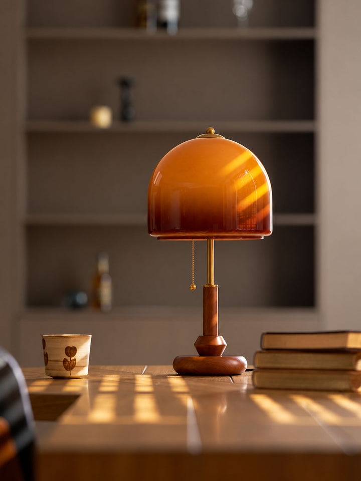 Dome Wooden Table Lamp
