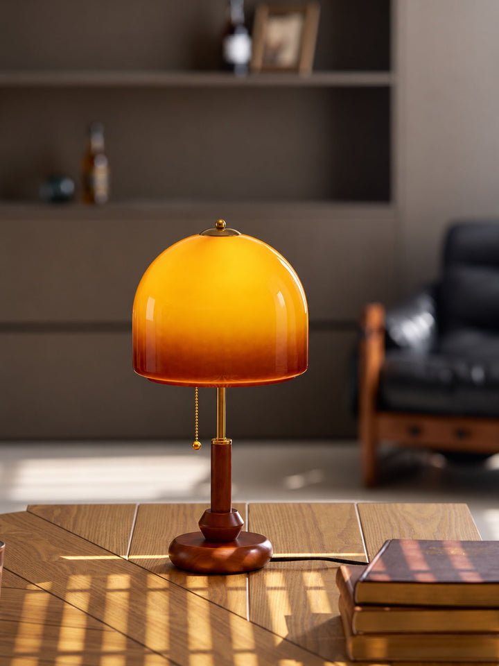 Dome Wooden Table Lamp