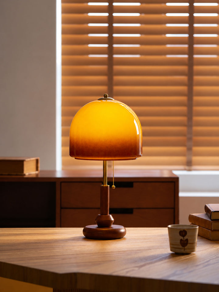 Dome Wooden Table Lamp