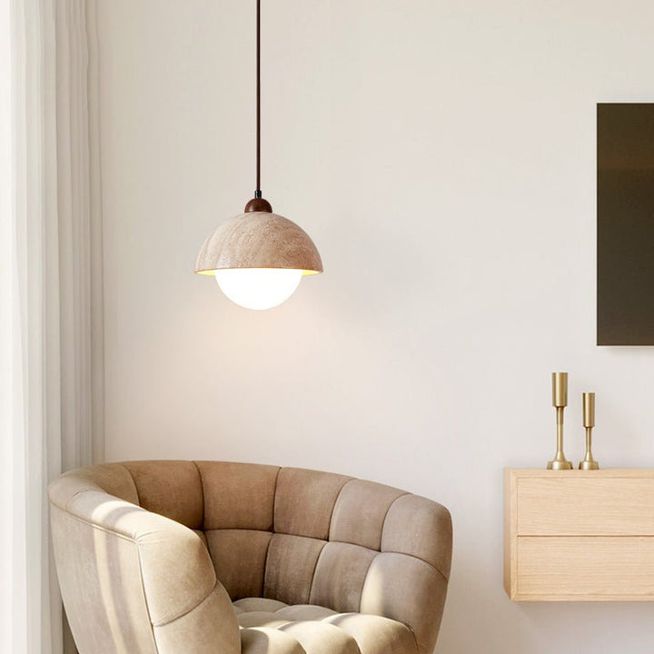 Dome Travertine Pendant Lamp - Vakkerlight