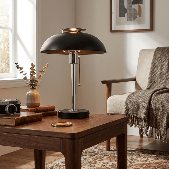 Domo Chrome Mushroom Table Lamp - Vakkerlight