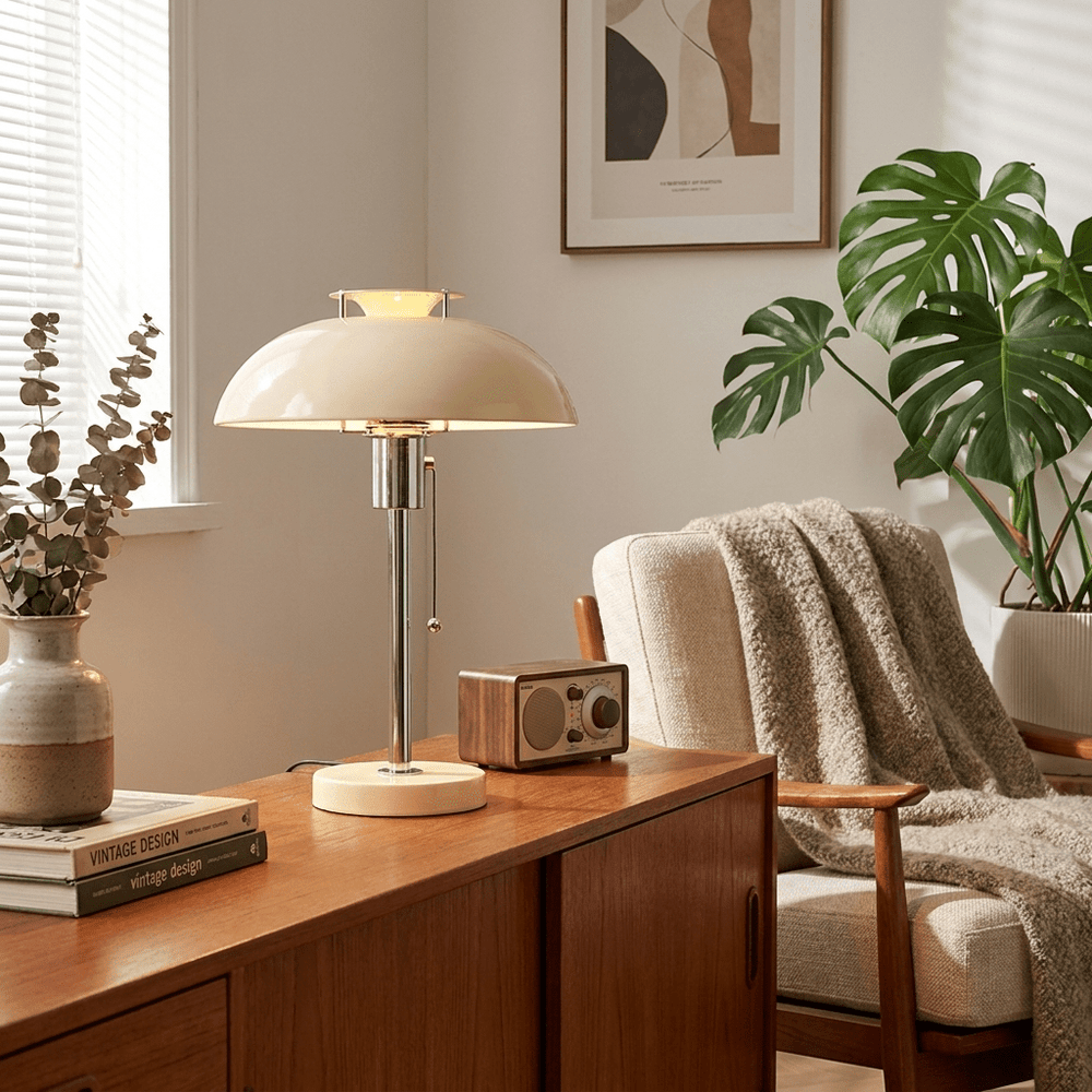 Domo Chrome Mushroom Table Lamp - Vakkerlight