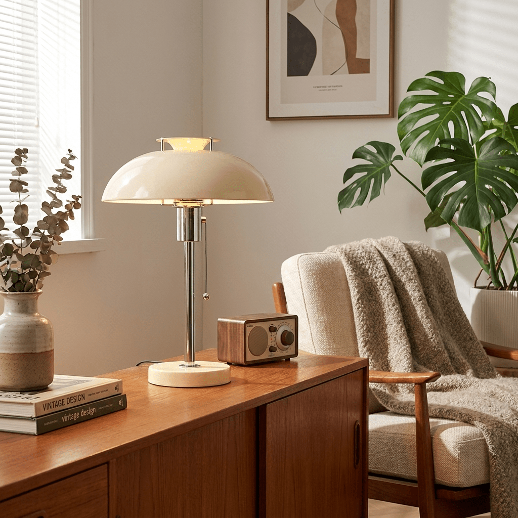Domo Chrome Mushroom Table Lamp - Vakkerlight