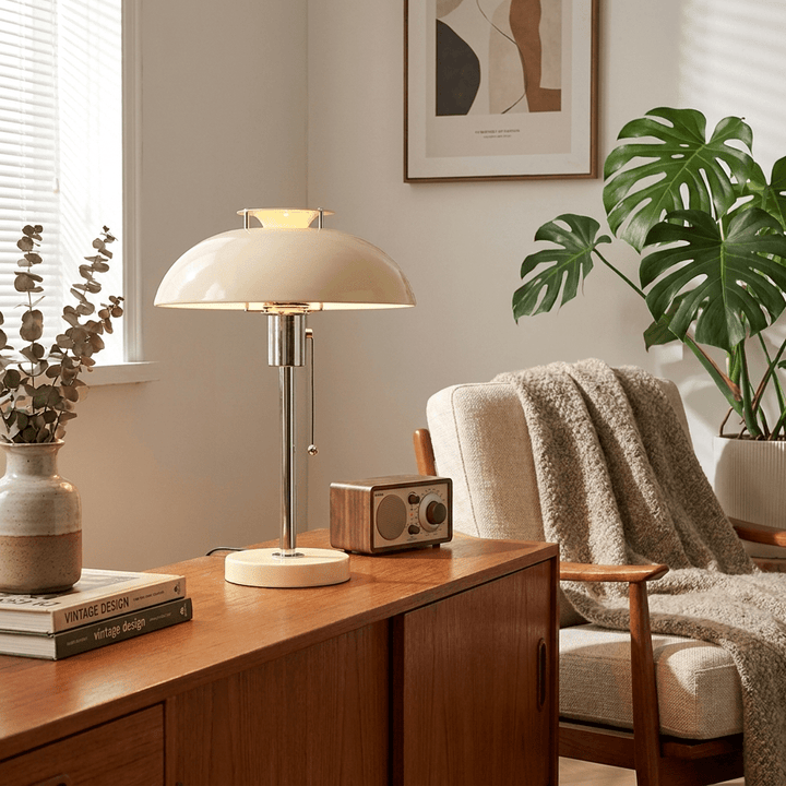 Domo Chrome Mushroom Table Lamp - Vakkerlight
