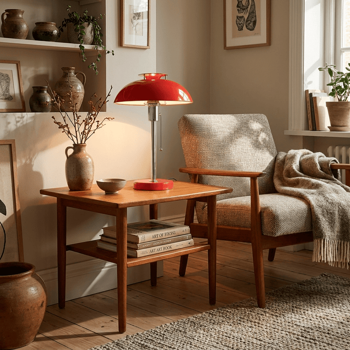 Domo Chrome Mushroom Table Lamp - Vakkerlight