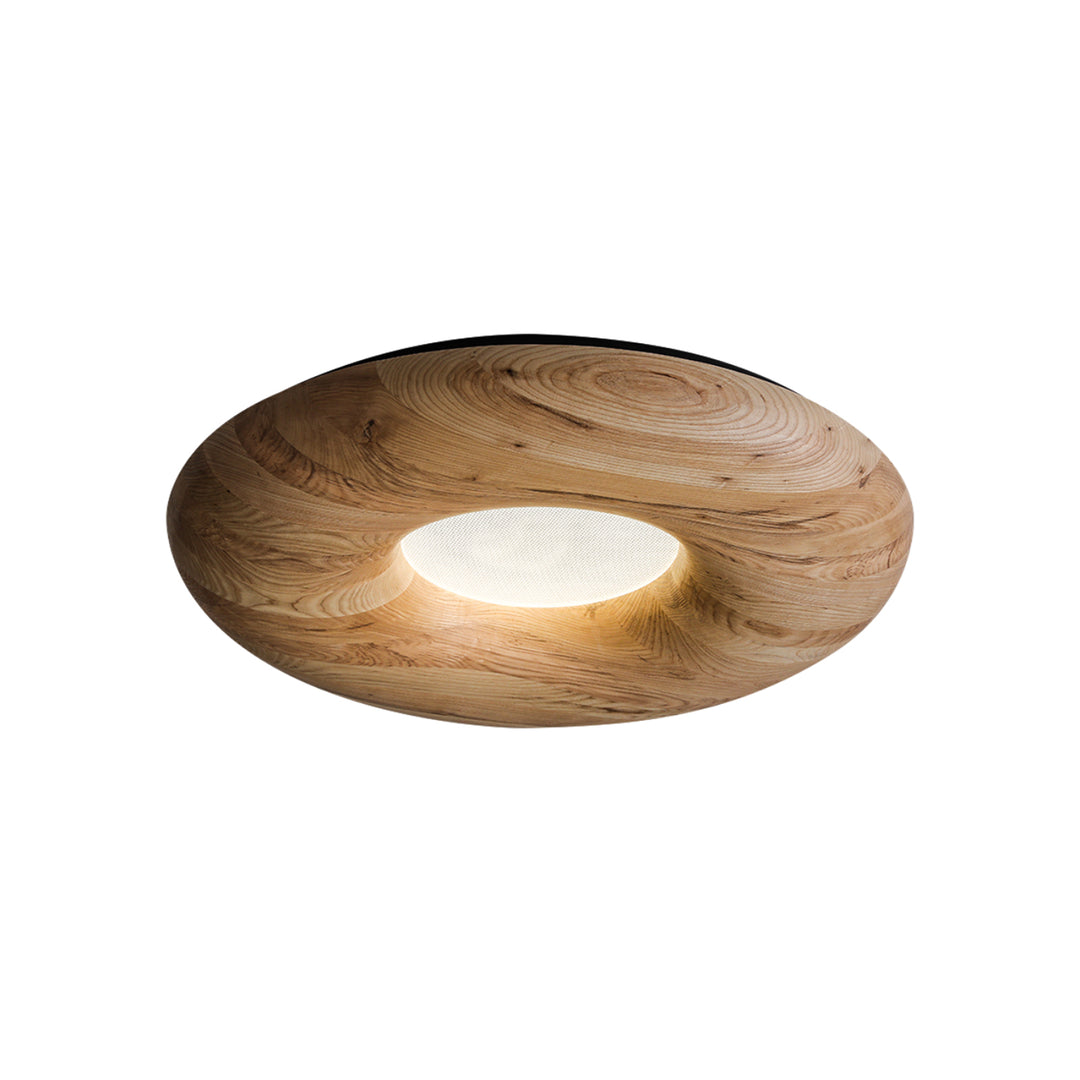 Deckenleuchte Donut aus Holz