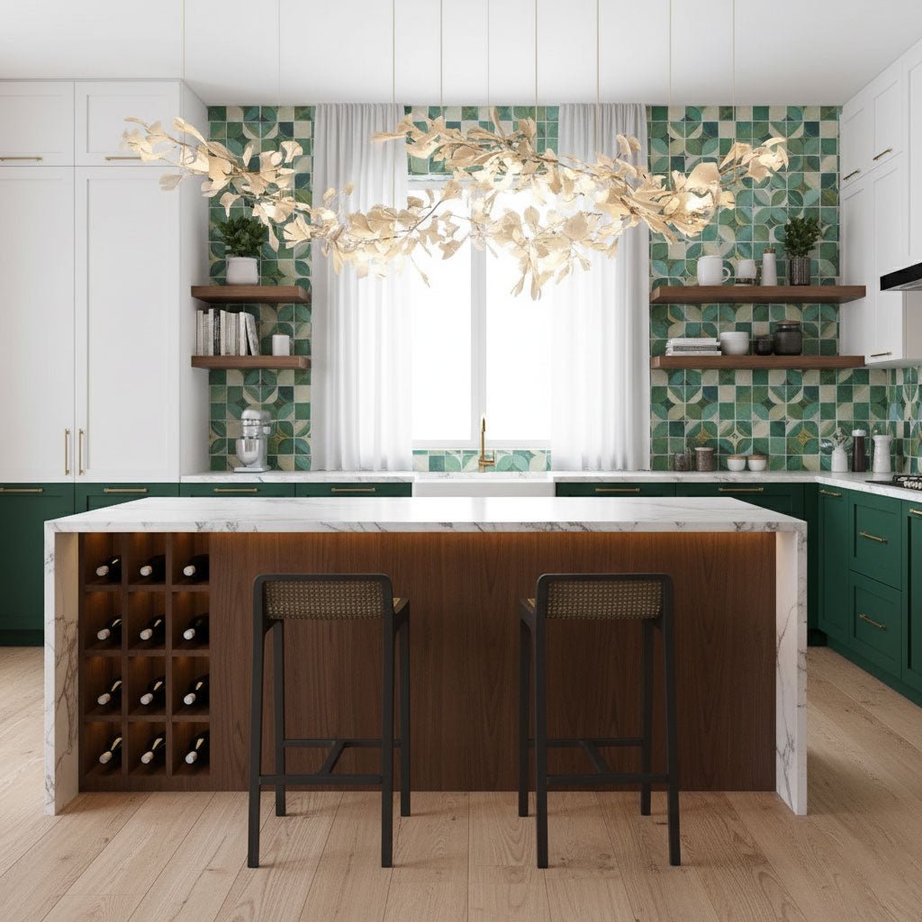 Double Layer Combination Gingko Chandelier - Vakkerlight