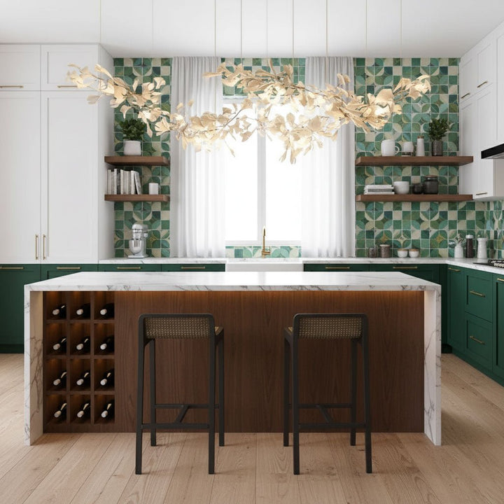 Double Layer Combination Gingko Chandelier - Vakkerlight