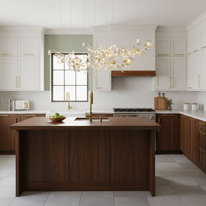 Double Layer Combination Gingko Chandelier - Vakkerlight