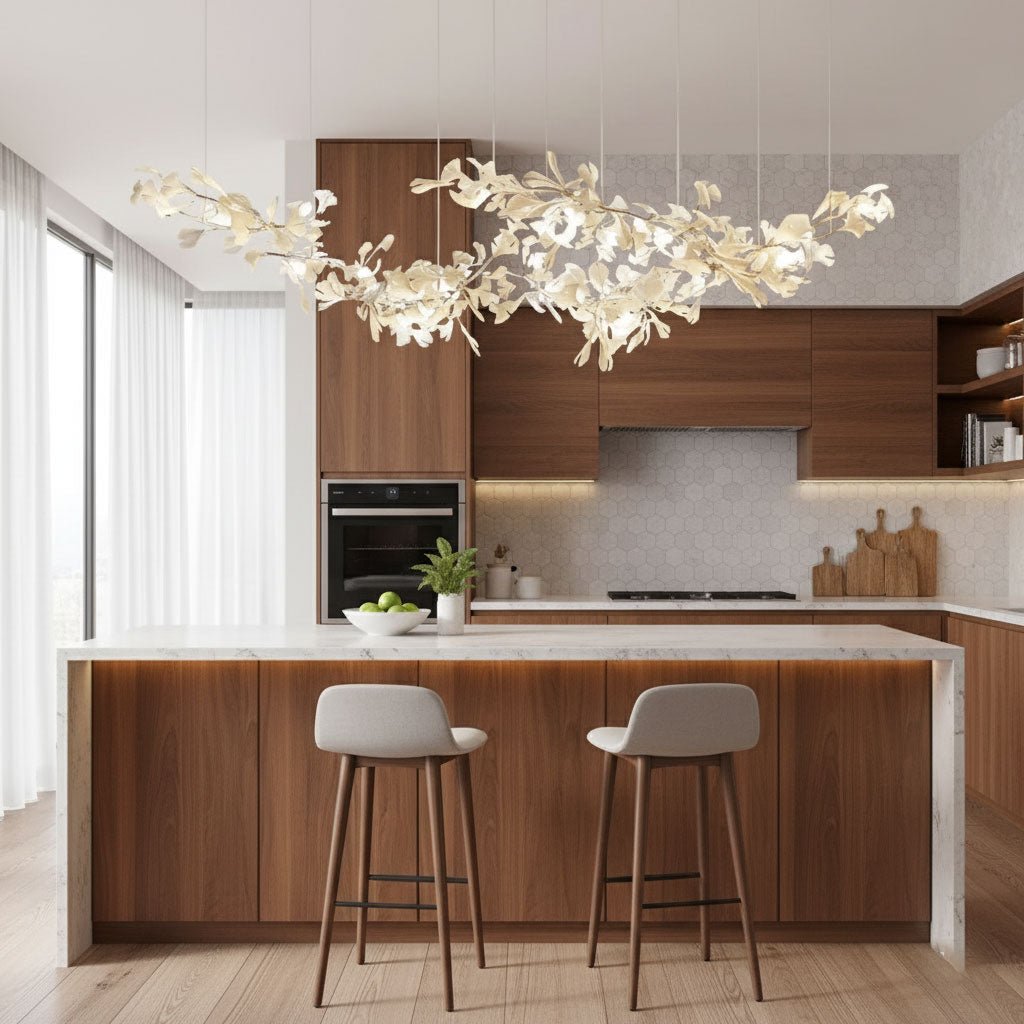 Double Layer Combination Gingko Chandelier - Vakkerlight