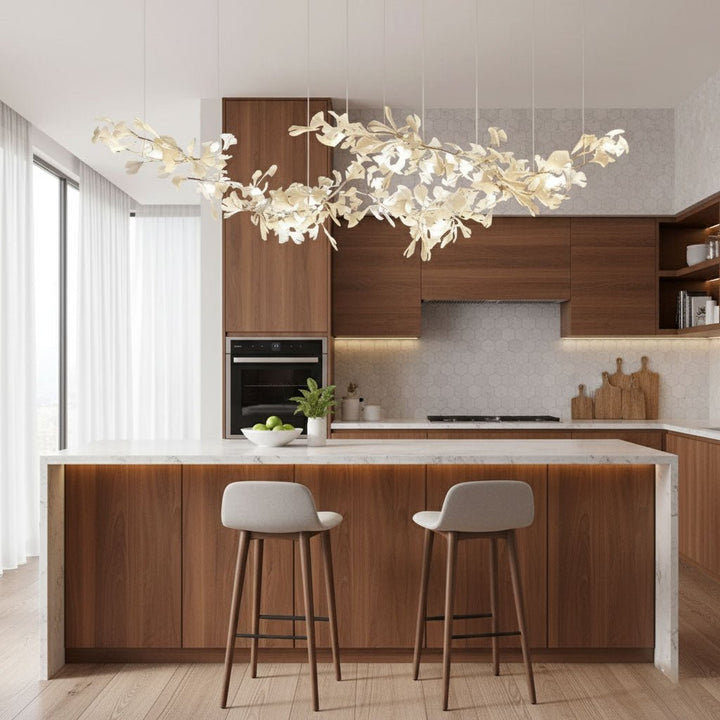 Double Layer Combination Gingko Chandelier - Vakkerlight