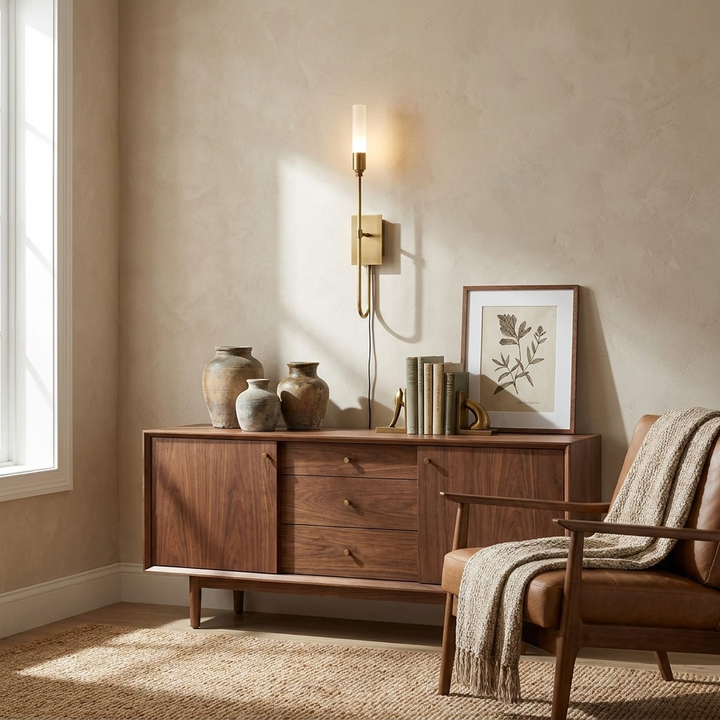 Double Arrow Plug-in Wall Sconce