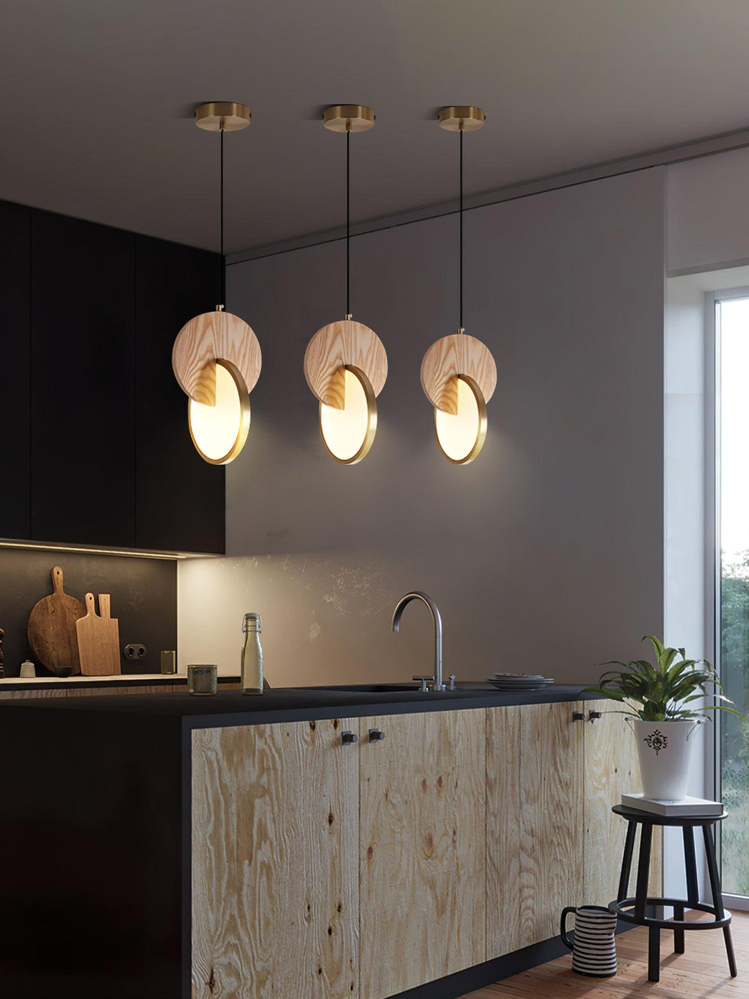 Double Disk Pendant Lamp - Vakkerlight