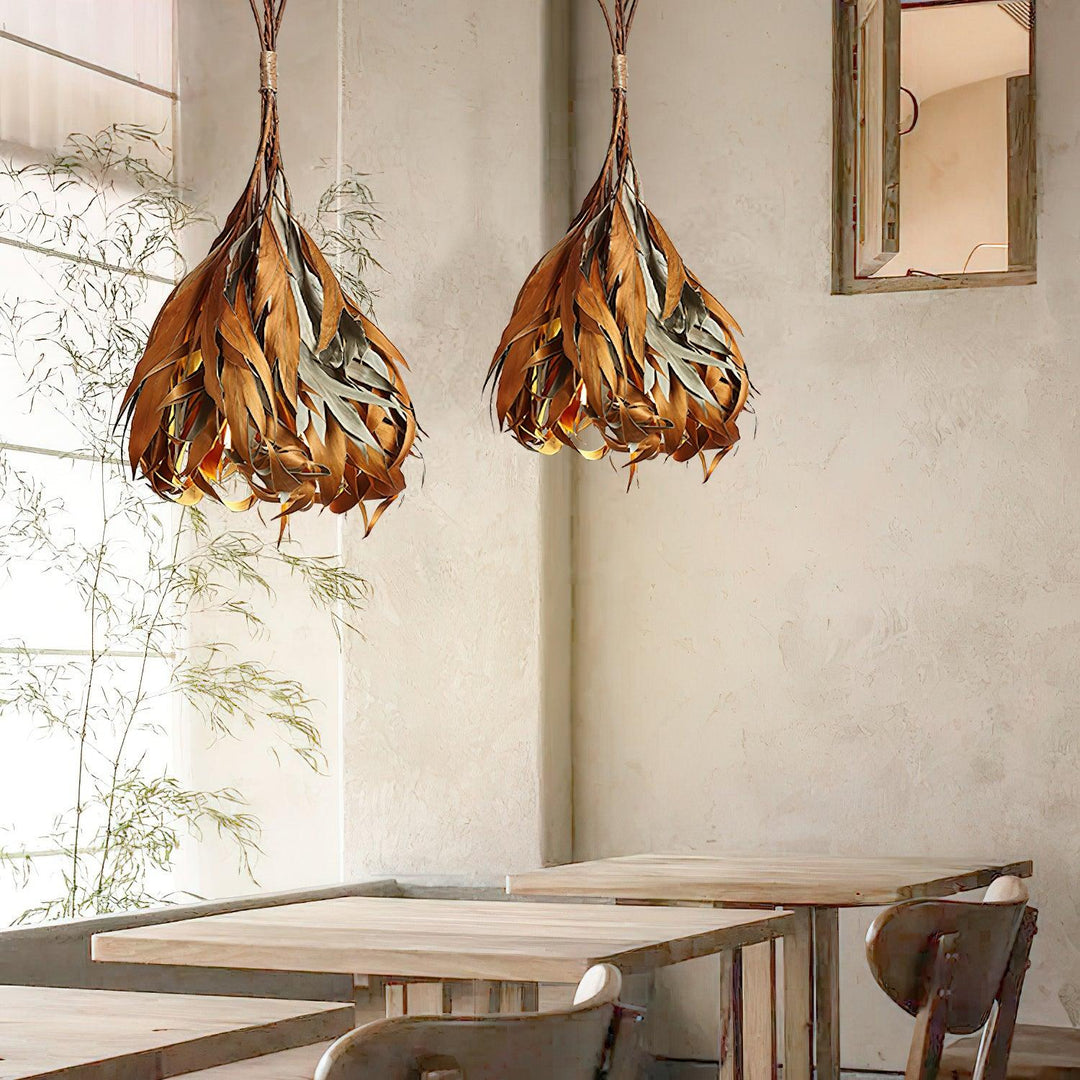 Dried Branch Leaf Pendant Lamp - Vakkerlight