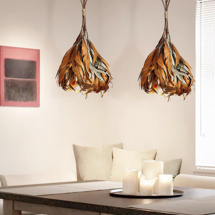 Dried Branch Leaf Pendant Lamp - Vakkerlight