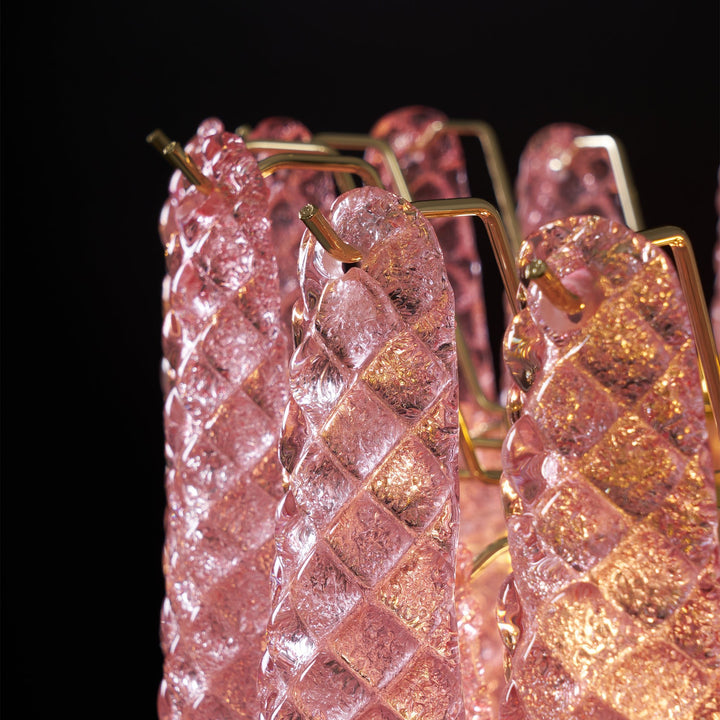 Murano Pink Glass Droplet Chandelier - Vakkerlight