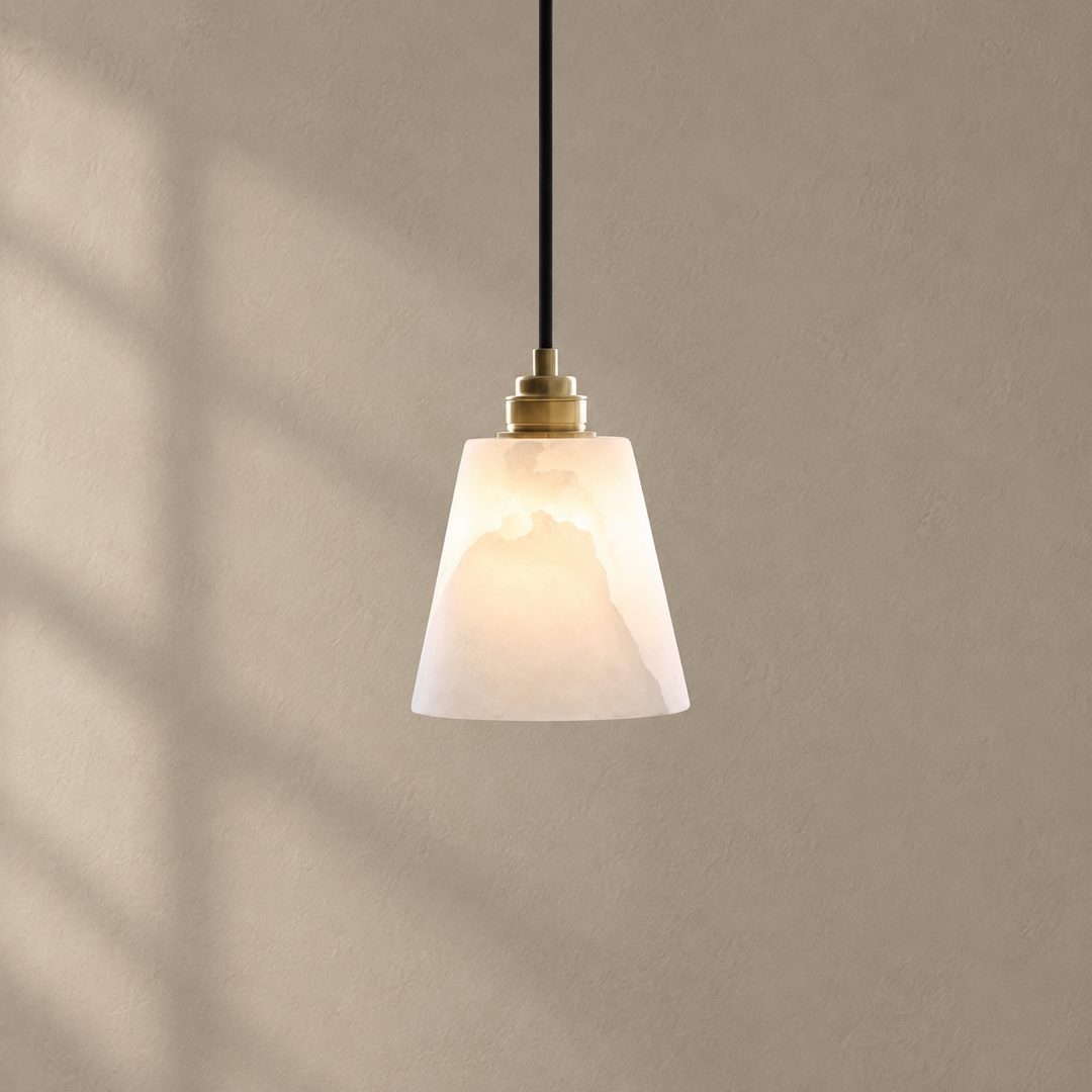 Droplet Alabaster-Pendelleuchte