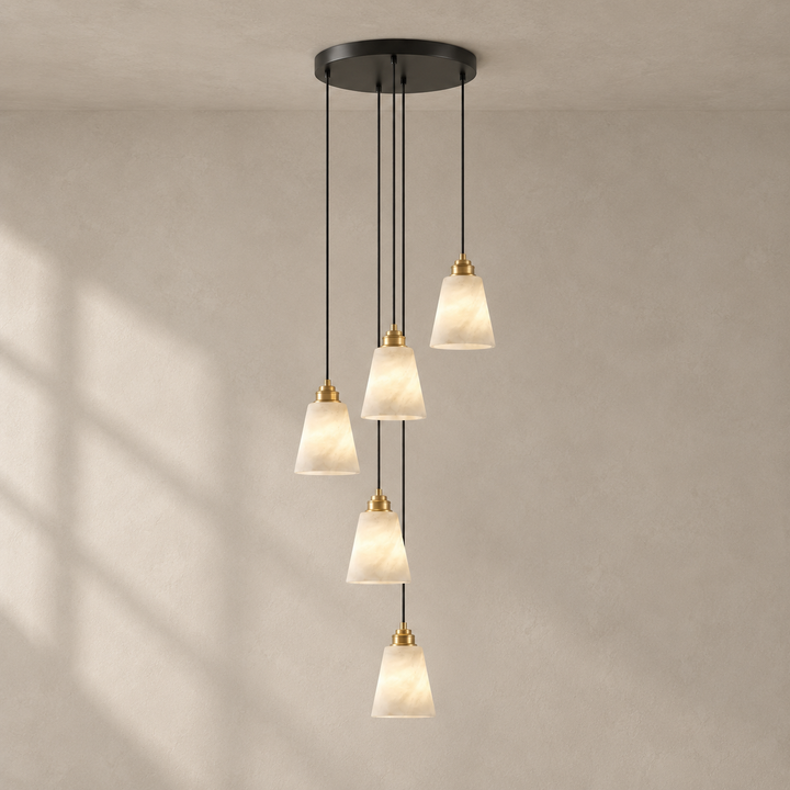 Droplet Alabaster-Pendelleuchte