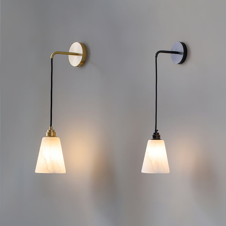 Droplet Alabaster Wandlampe