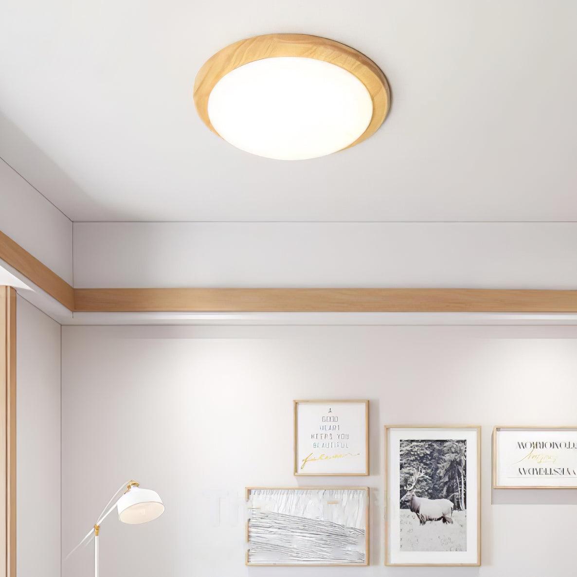 Drum Wood Ceiling Lamp – Vakkerlight