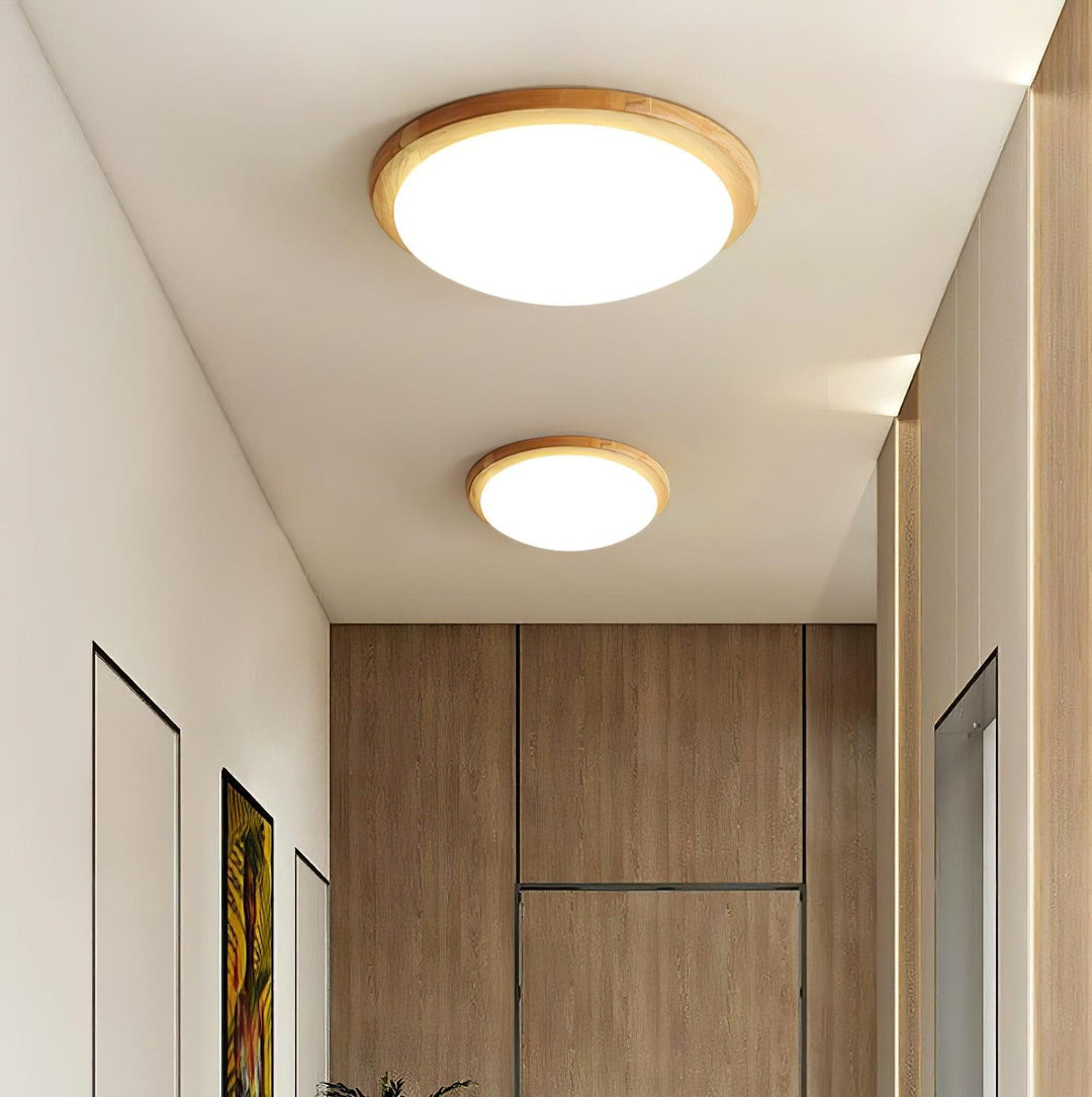 Drum Wood Ceiling Lamp - Vakkerlight