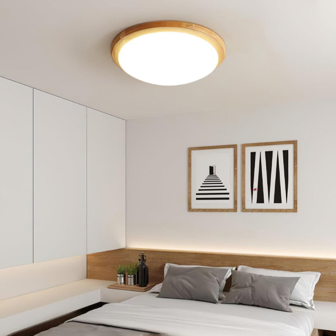 Drum Wood Ceiling Lamp - Vakkerlight