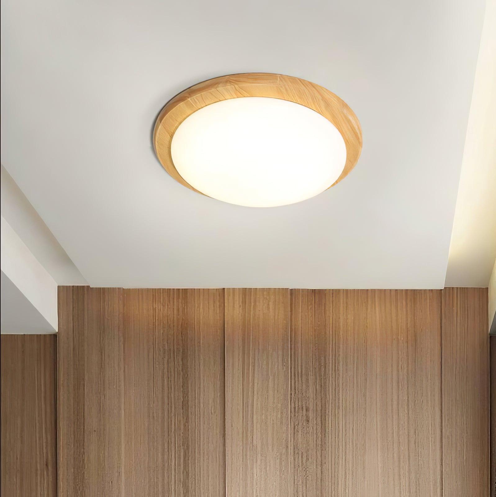 Drum Wood Ceiling Lamp – Vakkerlight