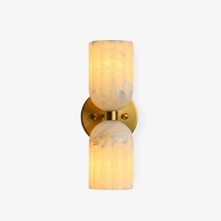 Dual Alabaster Ribbed Wall Sconce - Vakkerlight