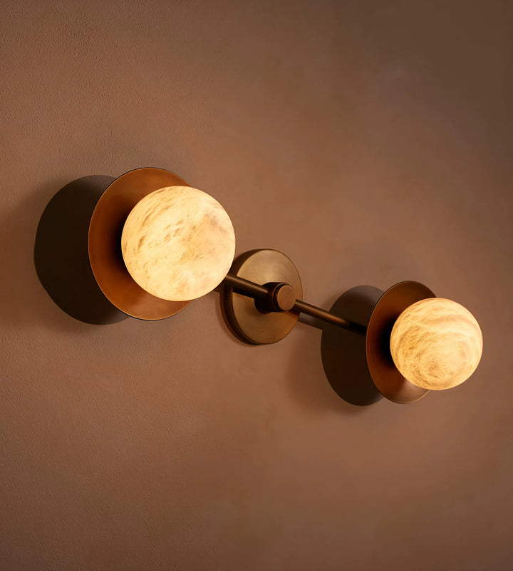 Dual Halo Alabaster Wall Light - Vakkerlight