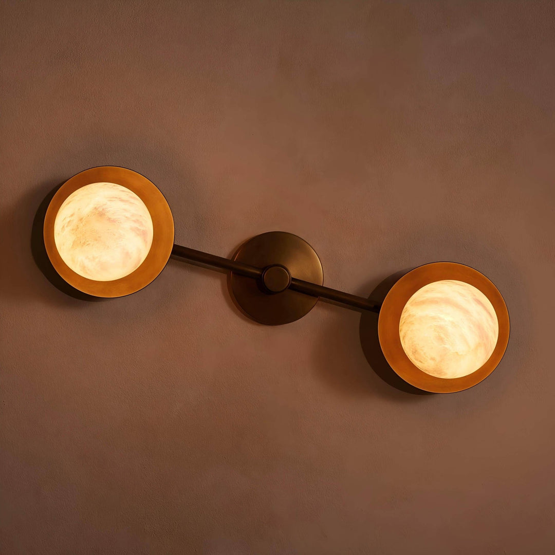 Dual Halo Alabaster Wall Light - Vakkerlight