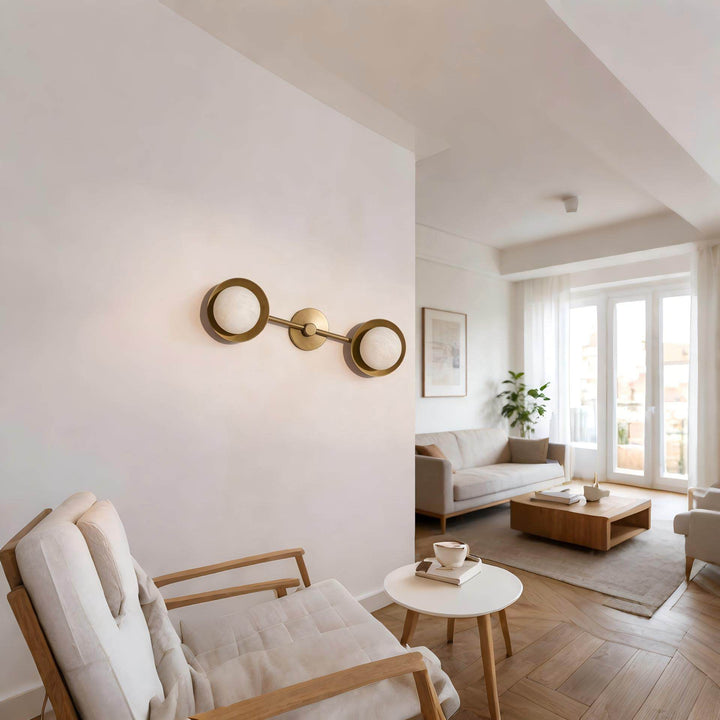 Dual Halo Alabaster Wall Light - Vakkerlight
