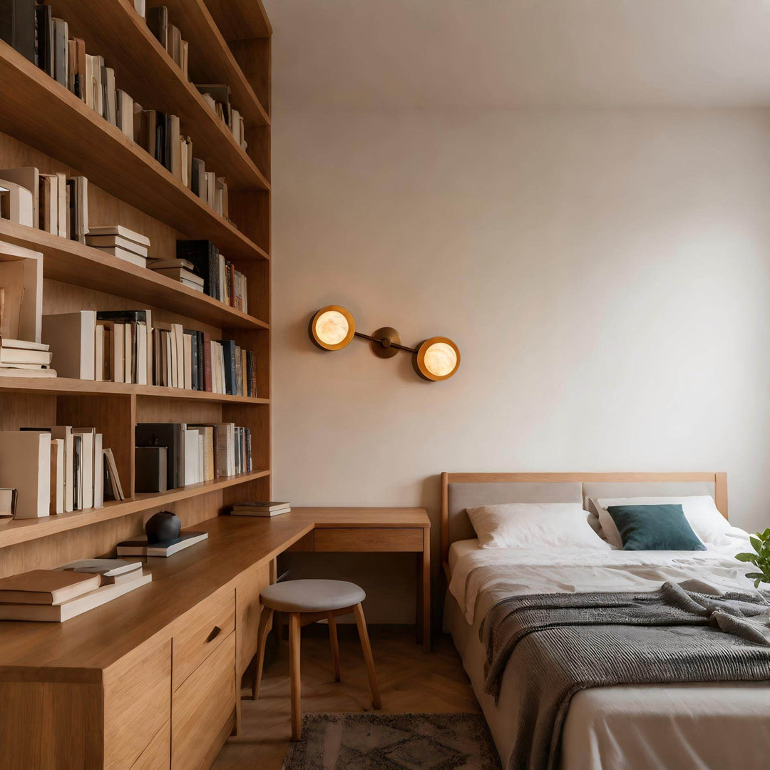 Dual Halo Alabaster Wall Light - Vakkerlight