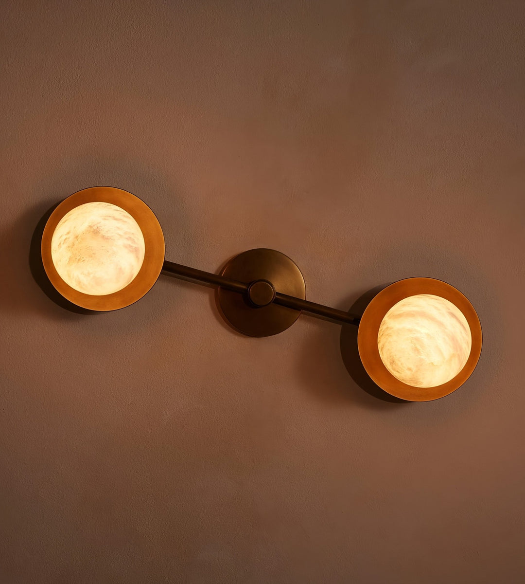 Dual Halo Alabaster Wall Light - Vakkerlight