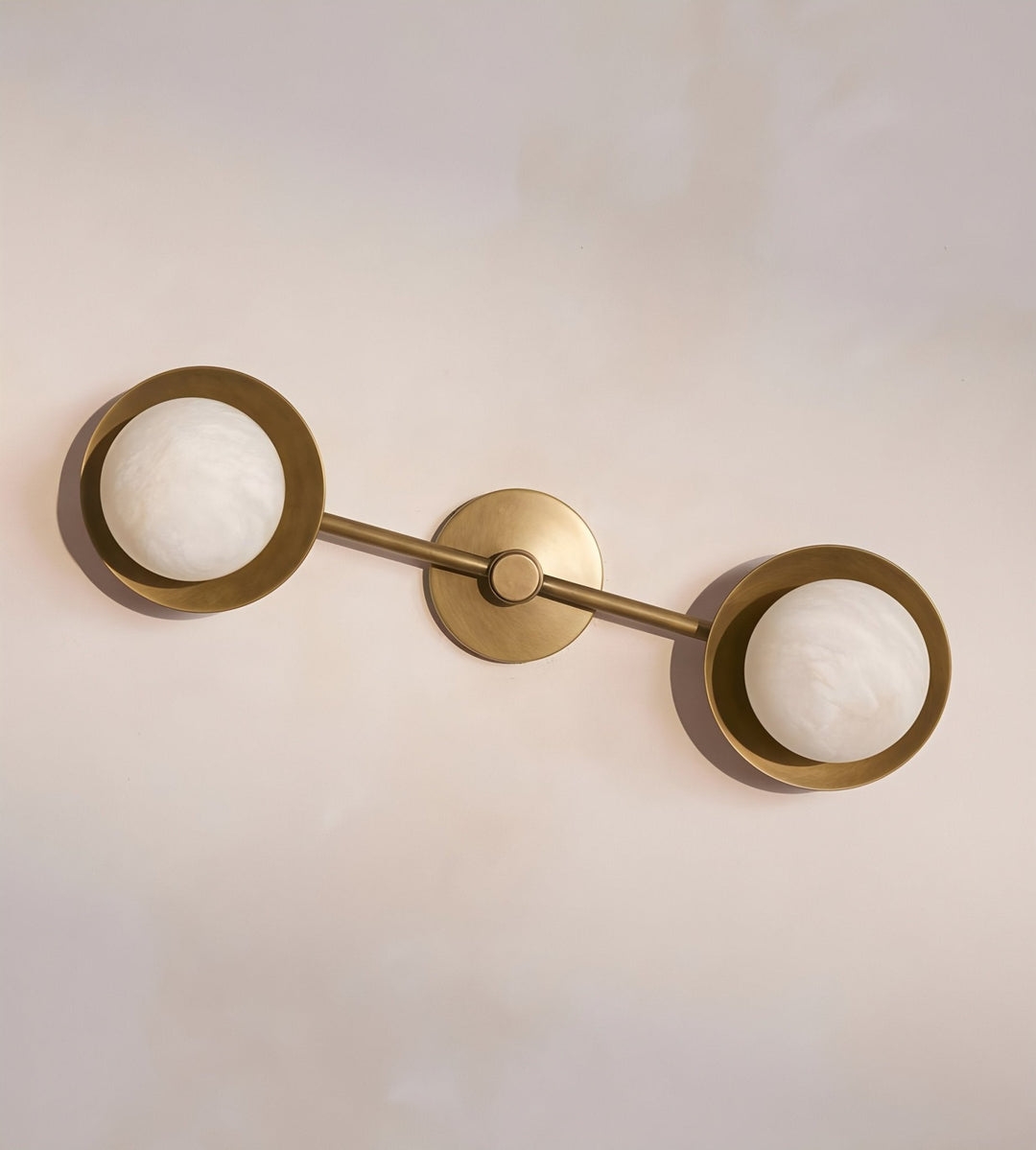 Dual Halo Alabaster Wall Light - Vakkerlight