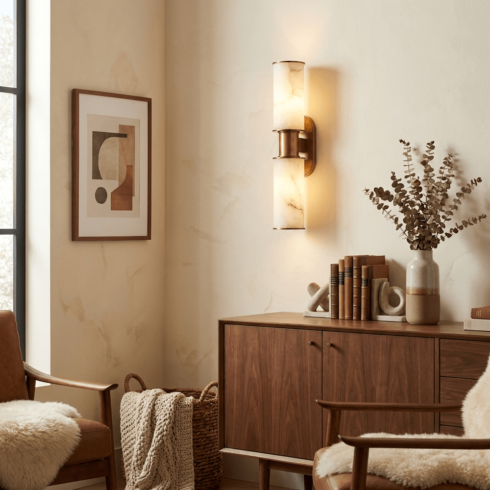 Dualis Alabaster Wall Sconce - Vakkerlight