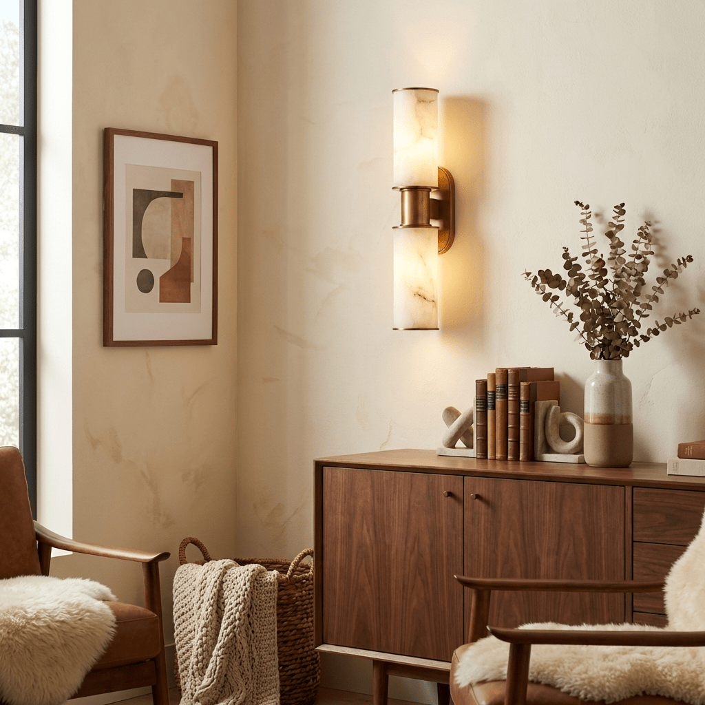 Dualis Alabaster Wall Sconce - Vakkerlight