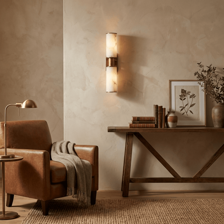 Dualis Alabaster Wall Sconce - Vakkerlight