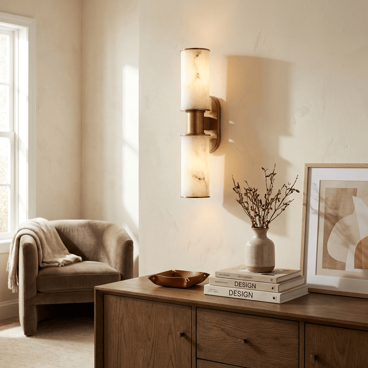 Dualis Alabaster Wall Sconce - Vakkerlight