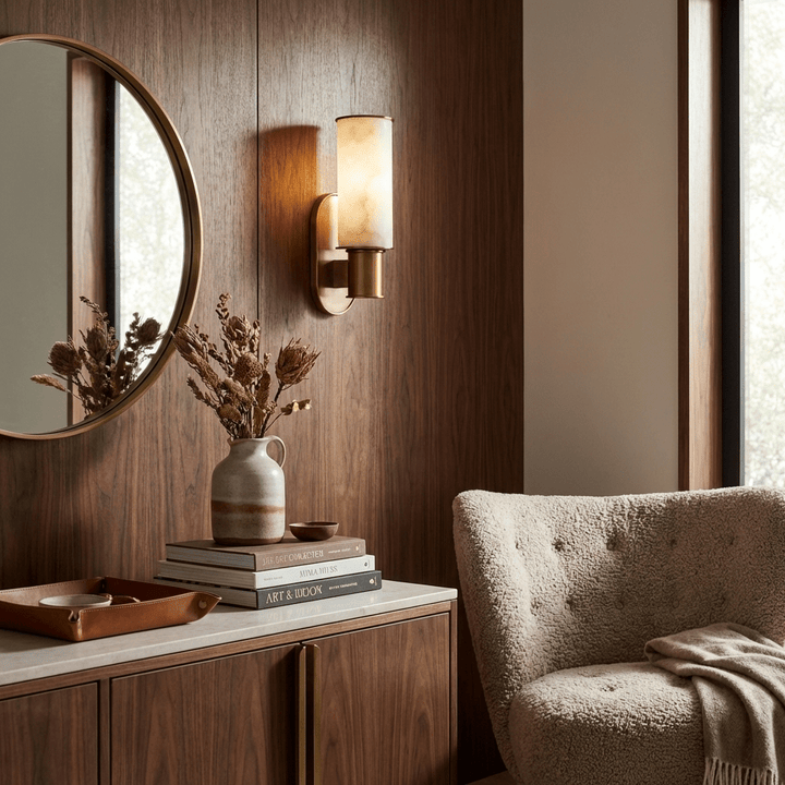 Dualis Alabaster Wall Sconce - Vakkerlight