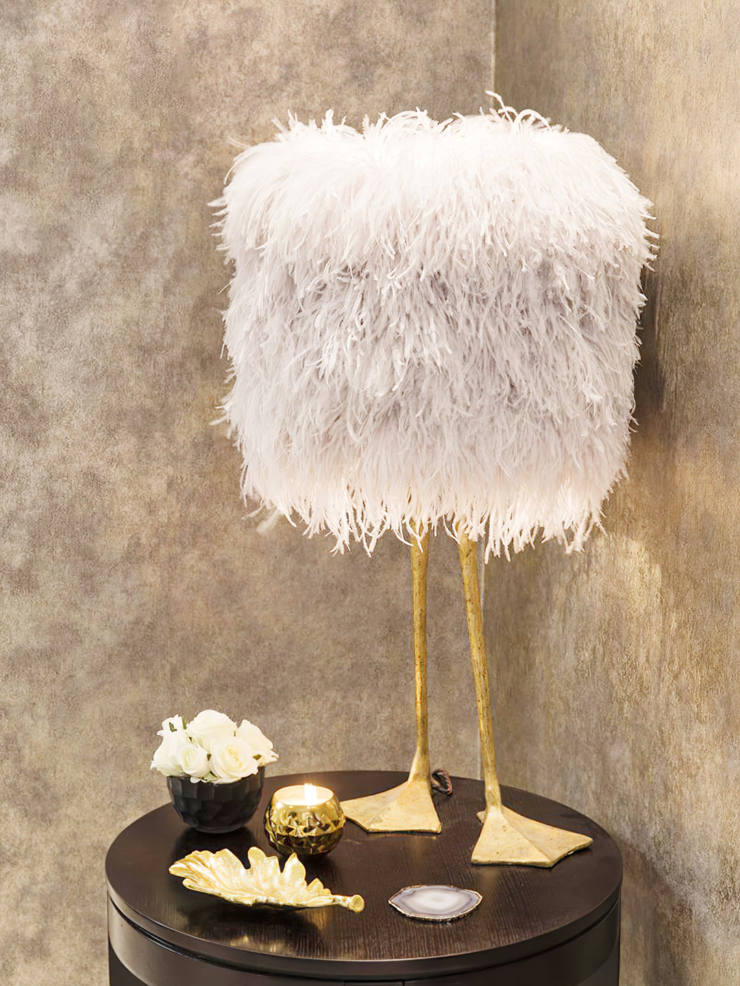 Duck Feet Feather Table Lamp