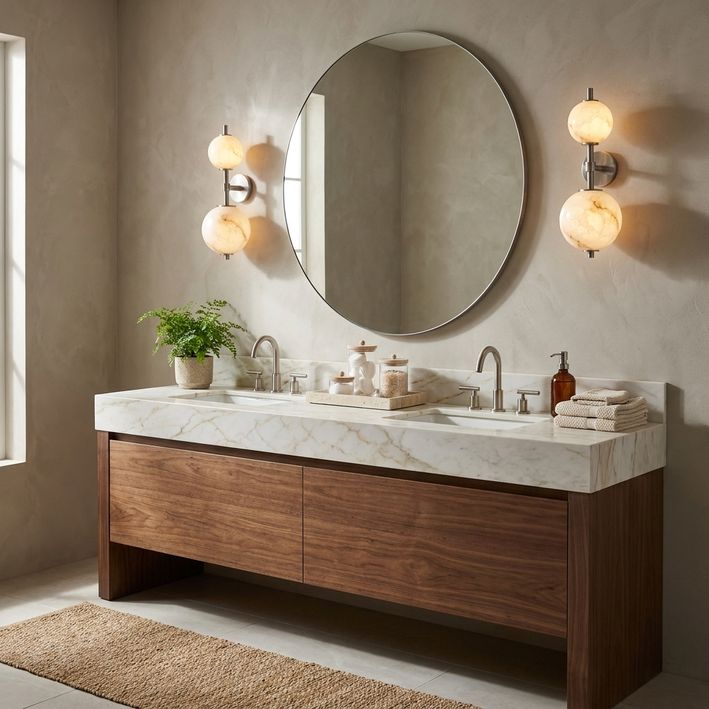 Duet Albast wandlamp
