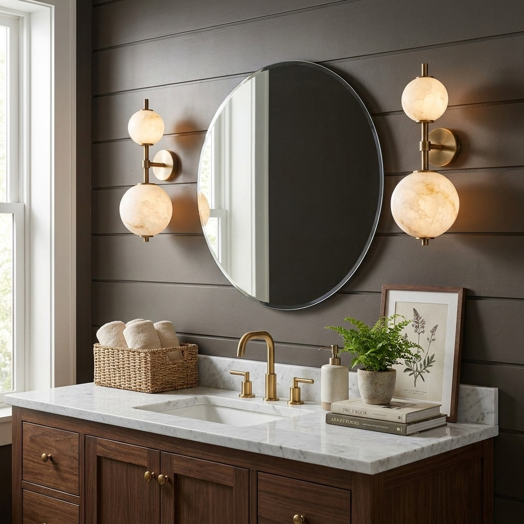 Duet Albast wandlamp