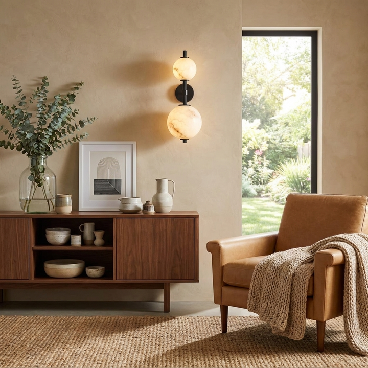 Duet Albast wandlamp