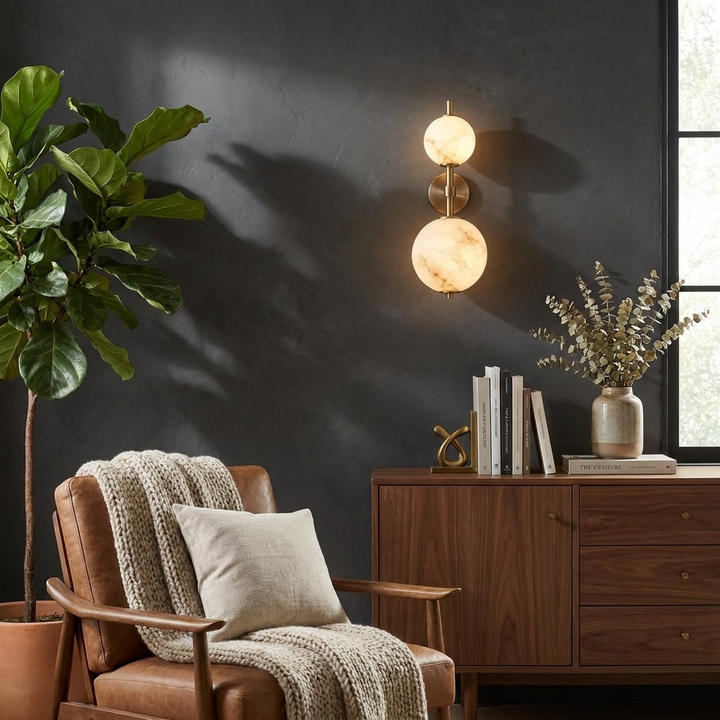 Duet Albast wandlamp