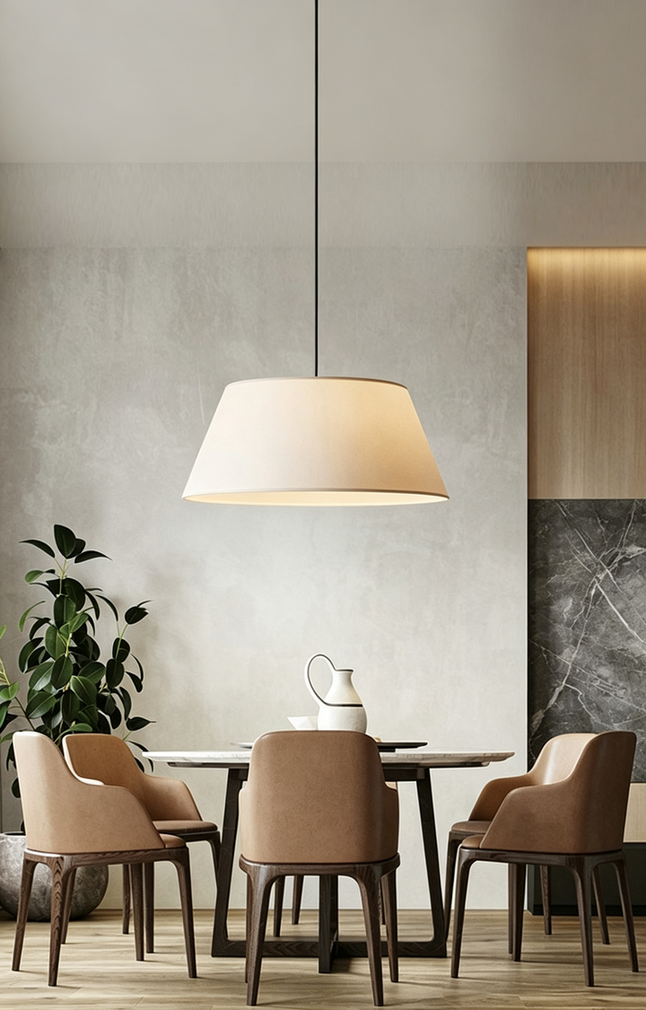 Dune Tapered Fabric Pendant Light