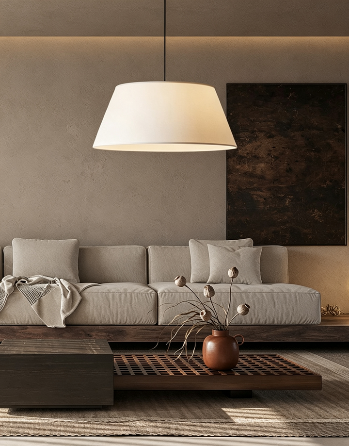 Dune Tapered Fabric Pendant Light