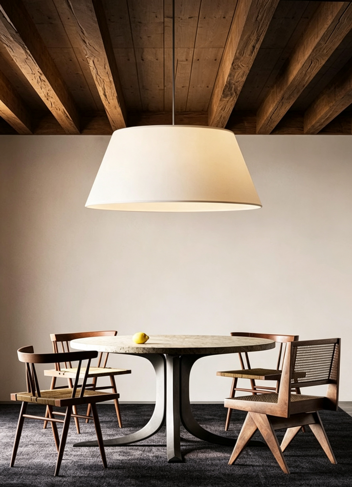 Dune Tapered Fabric Pendant Light