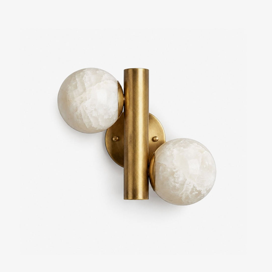 Duo Alabaster Globe Wall Sconce - Vakkerlight