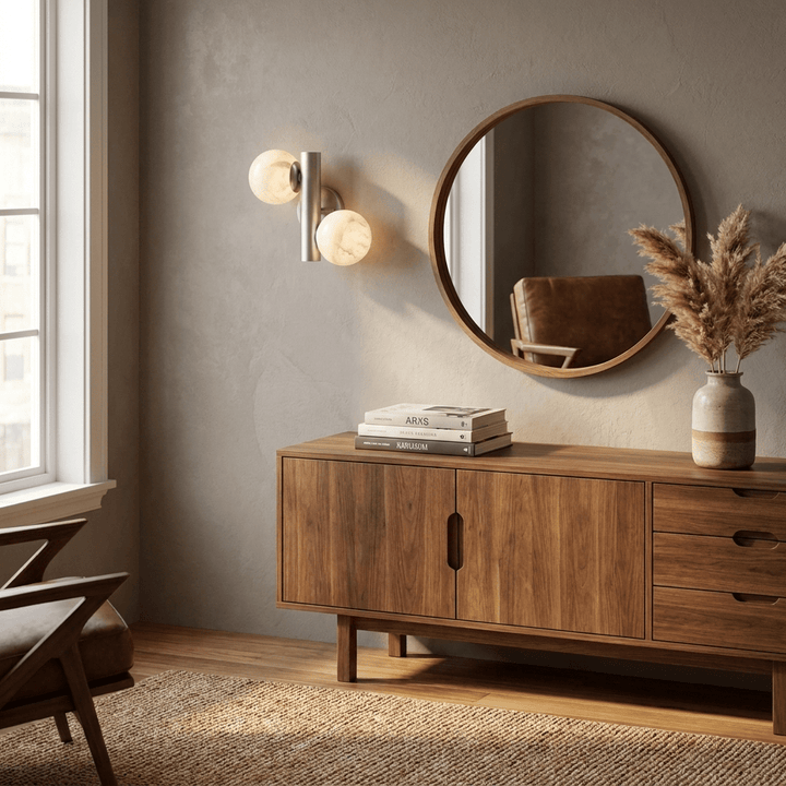 Duo Alabaster Globe Wall Sconce - Vakkerlight
