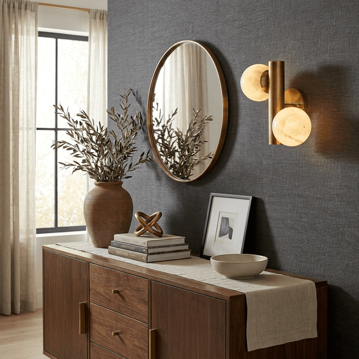 Duo Alabaster Globe Wall Sconce - Vakkerlight